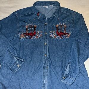 Denim 100% cotton button up